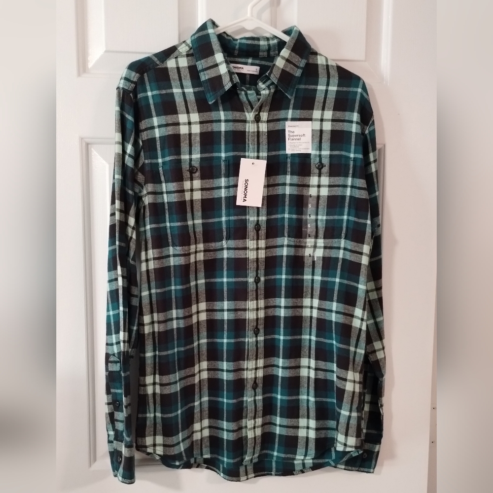 Sonoma Men's Super Soft Flannel Button Down Shirt